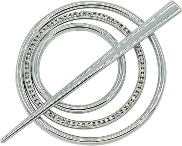 Заколка Коло 2 Еліт d90 мм срібло глянець В0024-2 MISLT