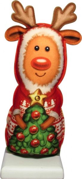 Украшение новогоднее на подставке Олень 30 см 