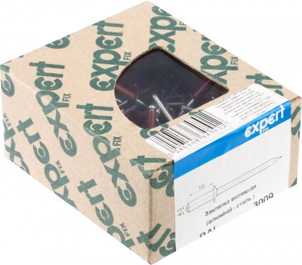 Заклепка витяжна 4x10 мм 100 шт гнила вишня RAL 3009 EXPERT FIX