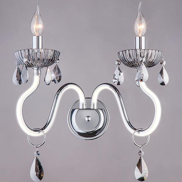 Бра Strotskis Oberon LED 7 Вт 2x60 Вт E14 хром 419/2