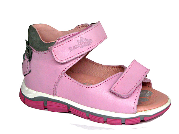Босоножки для девочек кожаные на липучках р.24 розовый 11-1549^-0164-24 