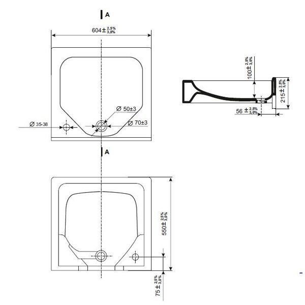 Умывальник Днепрокерамика Duke Mister 55