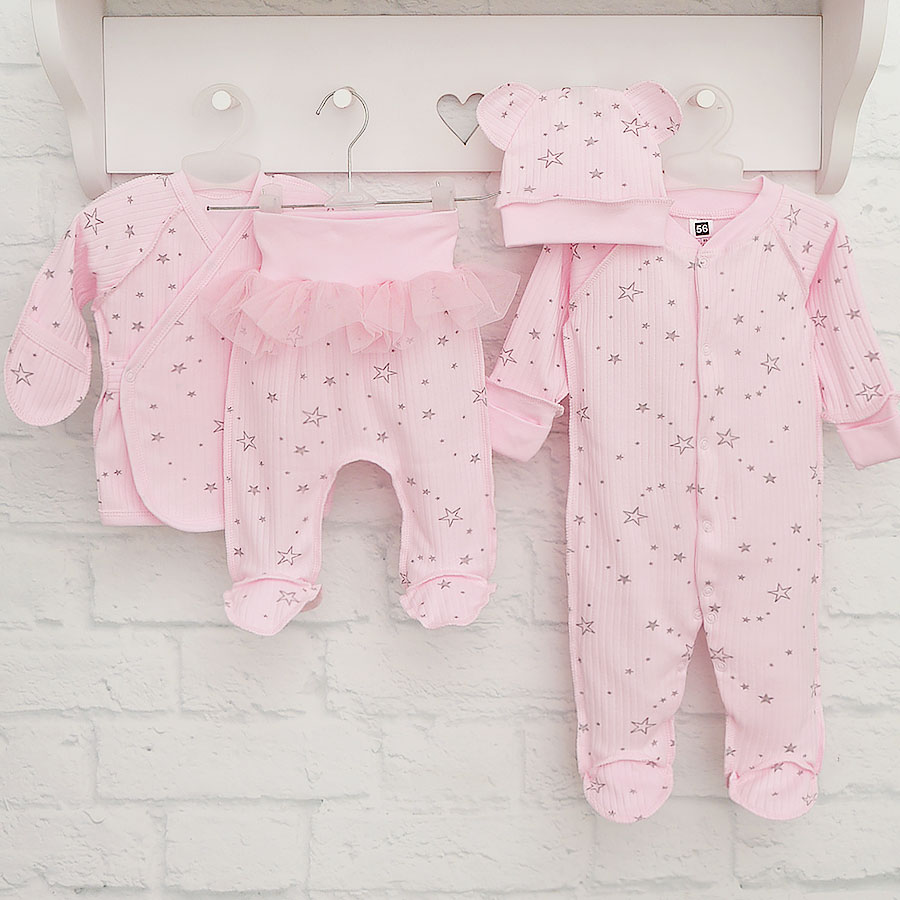 Комплект для новорожденных Blanka Звездочки розовый р.56-62 110814