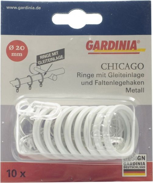 Кільце Gardinia Chicago набірний d20 мм білий 