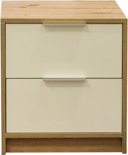 Тумба прикроватная Матера 440х354х490 мм М-ТКр 2д/б дуб артизан/белый 
