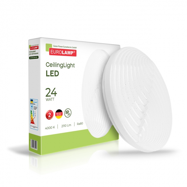 Світильник світлодіодний Eurolamp Undulate 38 см 24 Вт білий LED-ER-24W-N31 