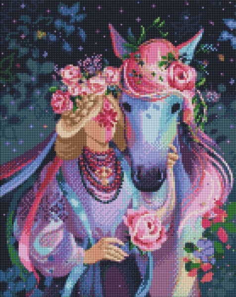 Алмазна мозаїка Оберіг долі з АВ стразами 40х50 см Ідейка 