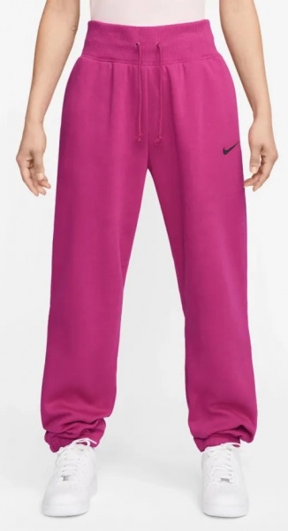Брюки Nike W NSW PHNX FLC HR OS PANT DQ5887-615 р. M розовый