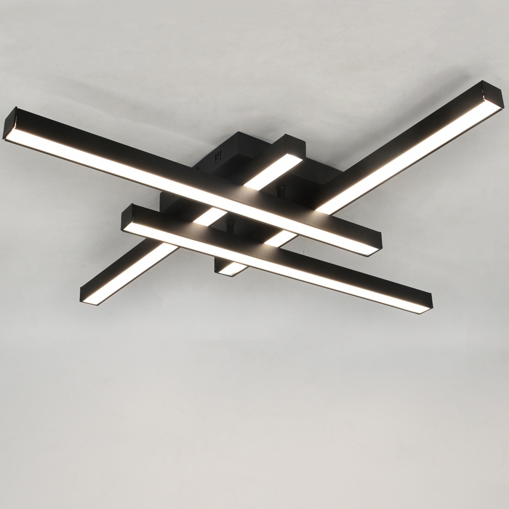 Люстра світлодіодна Hopfen STERK-4 BK 4x60 Вт LED-модуль чорний