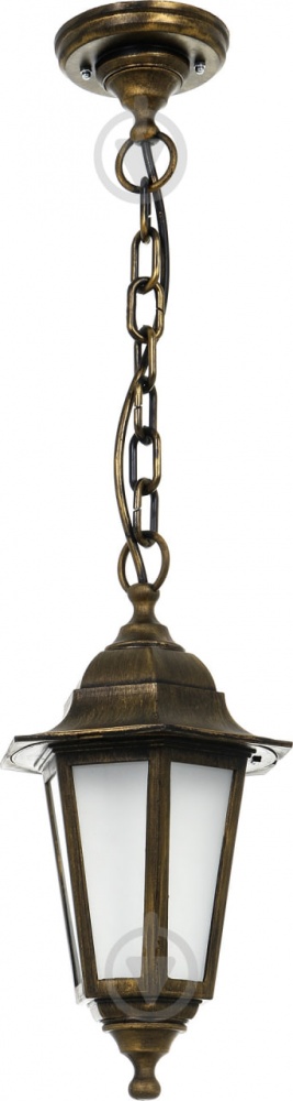 Світильник вуличний декоративний Expert Light Кантрі E27 IP44 антична латунь GAR-0827-TEП