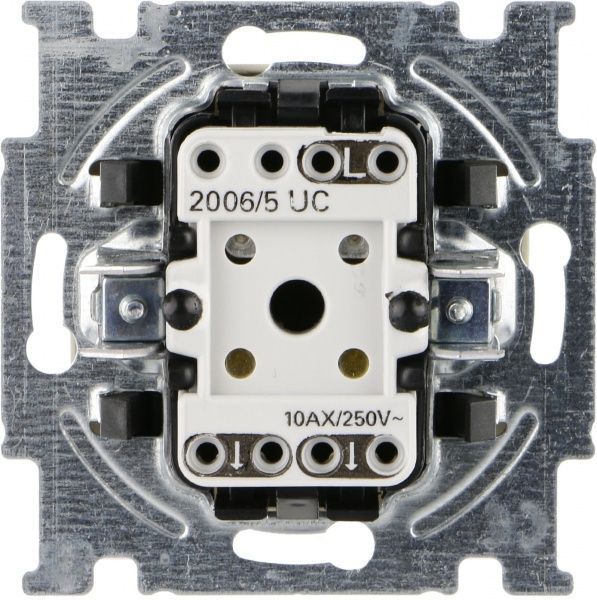 Выключатель двухклавишный ABB Basic 55 без подсветки 10 А 230В IP20 кремовый 2006/;2006/5 UC-92-507