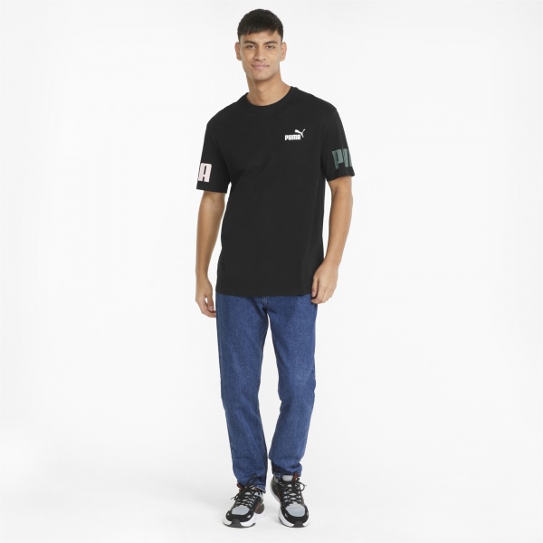Футболка Puma Power Colorblock Tee 84738951 р.S чорний