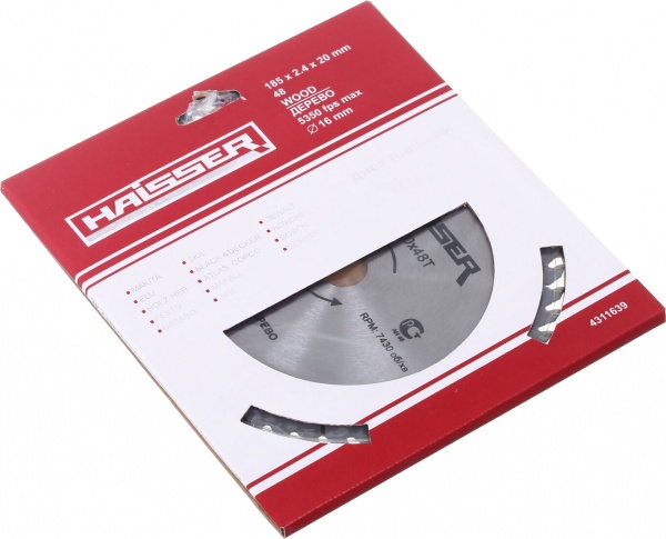 Пильный диск Haisser 4311639 185x20 Z48 118492