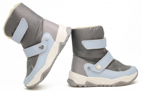 Полуботинки для девочек BARTEK 14077006 р.29 серый с голубым 