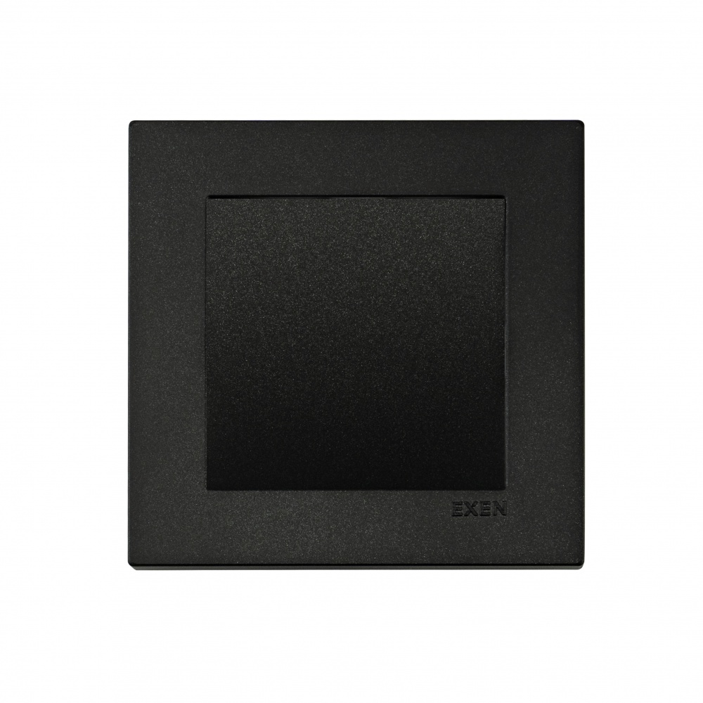 Механізм вимикача кнопковий одноклавішний EXEN Karell без підсвітки чорний 290-001402-200
