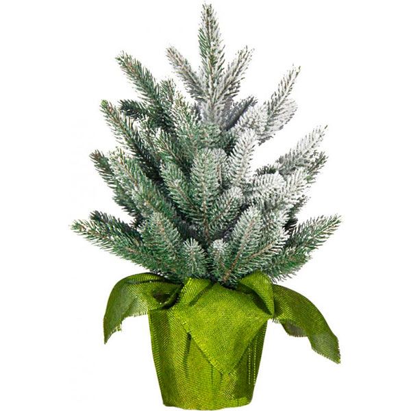Елка искусственная Рождественская в горшке 45 см 9119 темно-зеленый