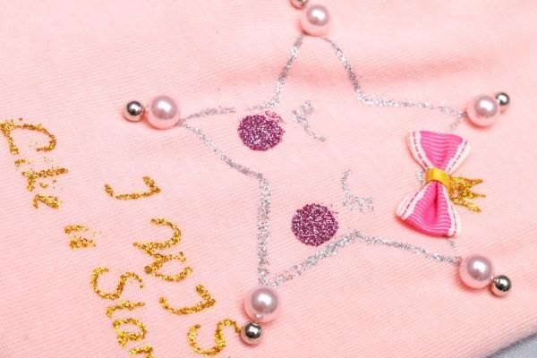 Шапочка детская для девочки Kraft 302-Т р.48-50 светло-персиковый 