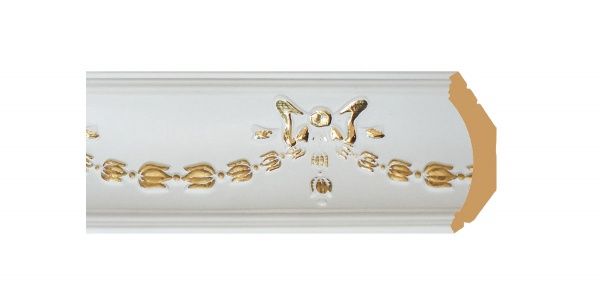 Плинтус для натяжного потолка Dellos Baget 148-3-115G 2400x45x31мм 