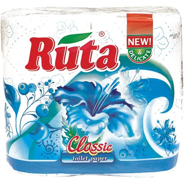 Туалетная бумага Ruta Classic двухслойная 4 шт.
