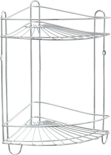 Полка угловая Lemax 2-х уровневая ЕВА-430 для ванной комнаты 222х222х335 мм 