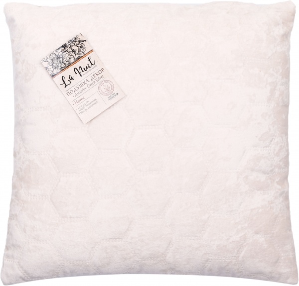 Подушка декоративная Greek Velvet 45x45 см молочный La Nuit 