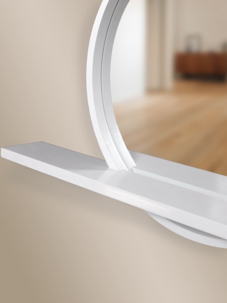 Дзеркало з поличкою Luxury Wood Sunset ясен сніжно-білий D800 мм 