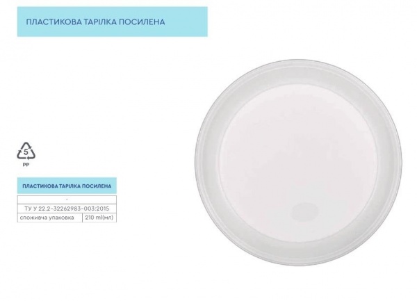 Тарелка UP! (Underprice) 210 50 шт.