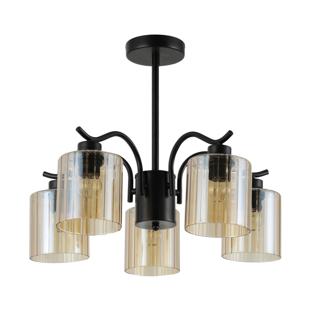 Люстра Miorro Glamour 5x40 Вт E27 матовый черный 51-311-188