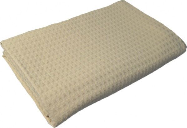 Простынь вафельное пике 180x200 см бежевый 