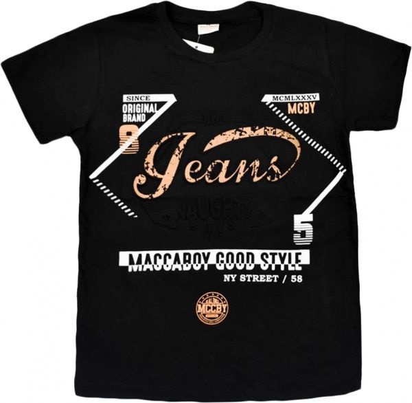 Футболка для мальчика Macma 9176 Jeans р.134 черный 