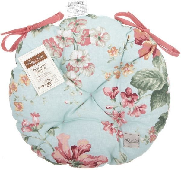 Подушка на стул круглая Большие розы 40 см La Nuit