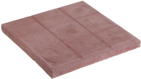 Тротуарная плитка Гранплит Квадрат красная 300х300х30 мм