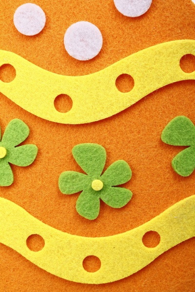 Декорация пасхальная Діамантові ручки Писанка 20х17 см оранжевый