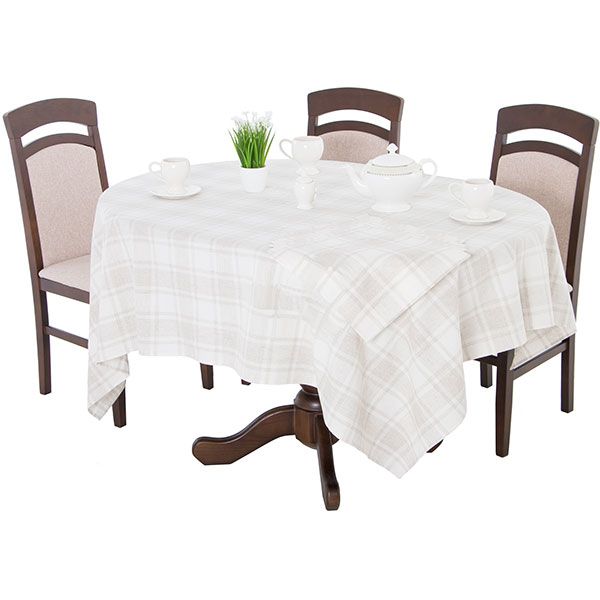 Комплект столовий «Клітинка» 482-13/08 140x180 см лляний Едельвіка 