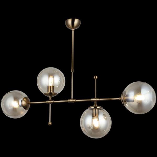 Люстра подвесная Vio Concept by LUCEA Polino 4x40 Вт Е27 античная латунь 1524-73-04-L 