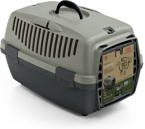 Переноска Stefanplast Gulliver 1 Green Line 48х32х31 см пластиковые двери (серо-зеленый)