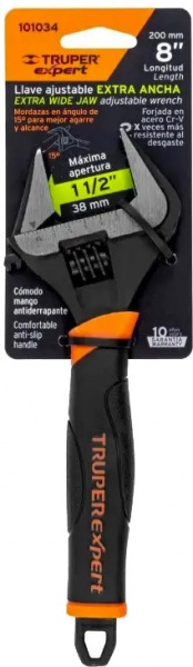 Ключ розвідний кований Comfort 200 мм Truper PET-8XA