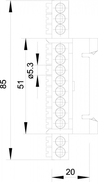 Клемма OBO Bettermann 12 винт.контактов 10-16 мм²/ПА 2054094