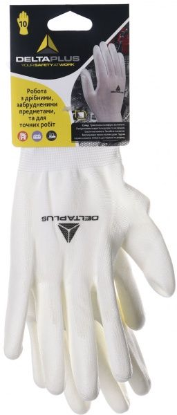 Перчатки Delta Plus VE702P с покрытием полиуретан XL (10) WUAVE702P10