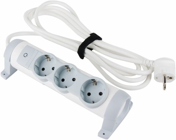 Удлинитель Legrand Comfort с заземлением 3 гн. серый 3 м 694622 