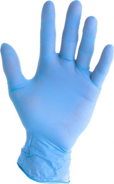 Рукавички MedTouch непудровані з покриттям нітрил S (7) блакитні