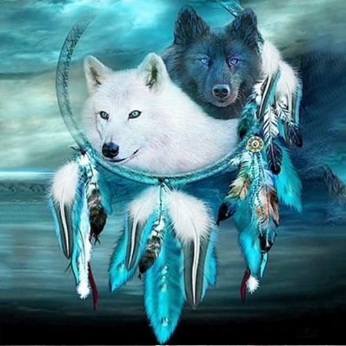 Набір для творчості зі стразами на підрамнику Ловець снів 30x30 см Діамантові ручки 