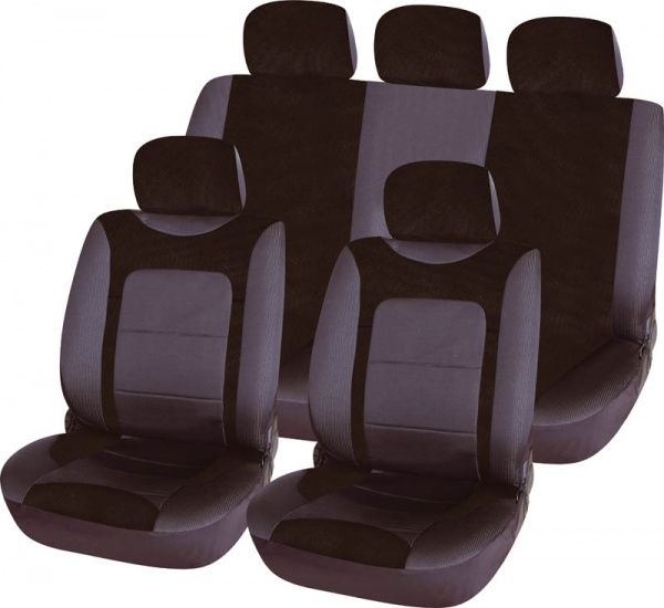 Комплект чехлов на сиденья универсал Auto Assistance TY1599B черный с серым