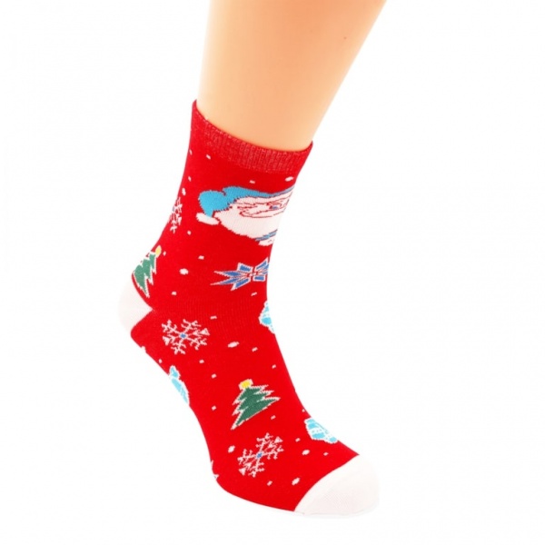 Шкарпетки з малюнком Миколайка 15 см 7000316025 р.38-40 червоний 1 шт.
