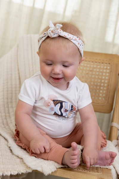 Футболка для девочек Dirkje р.86 белый с рисунком T46357-35 