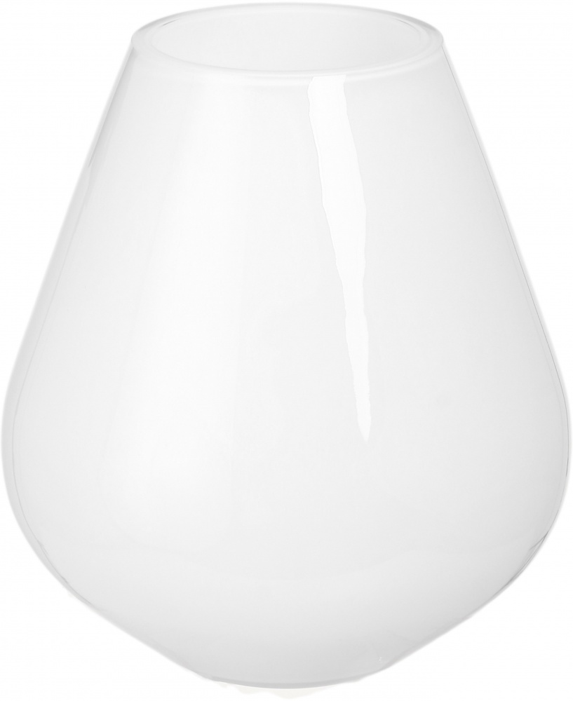 Ваза скляна Wrzesniak Glassworks Maestro Tear 22 см біла 17-9493A