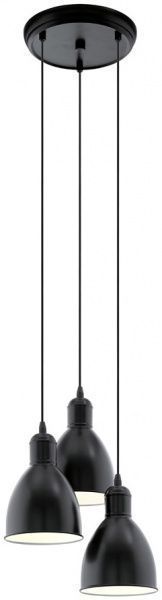 Подвес Eglo PRIDDY 3x60 Вт E27 черный 49465 