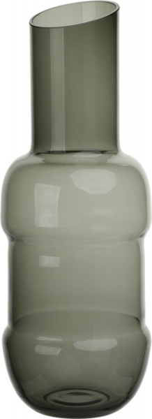 Ваза стеклянная серая Geometry h28 d10,3 см Wrzesniak Glassworks