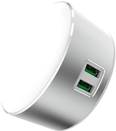 Ночник ColorWay Charger CW-CHL22A 2xUSB LED 0,2 Вт серый 