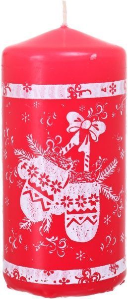 Свічка Циліндр Рукавичка червона 60*120 Pako-If